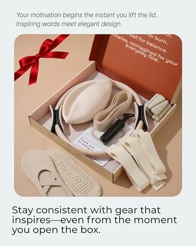 Beige Pilates Studio Kit and Sage Adjustable Dumbbell Bundle - Image 6