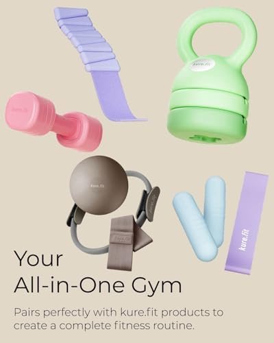 Beige Pilates Studio Kit and Sage Adjustable Dumbbell Bundle - Image 8