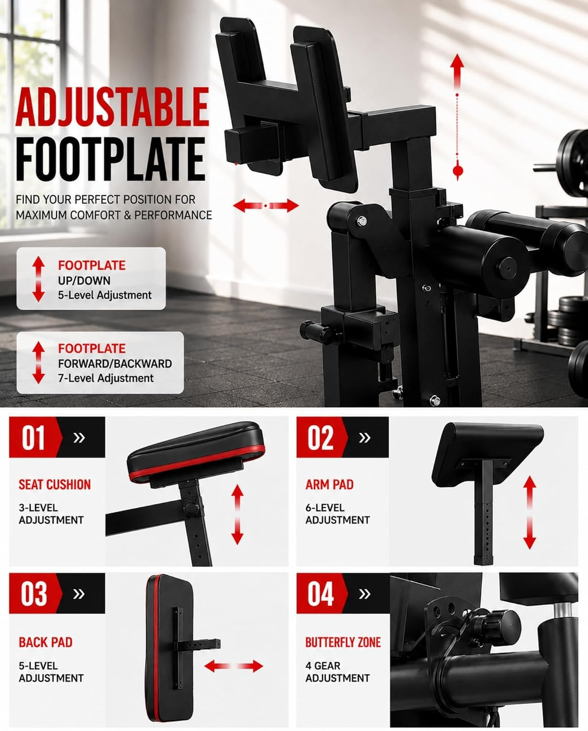Multifunctional Home Gym Station with Leg Press, Preacher Curl & Lat Pulldown – 300 lbs Capacity - Image 6